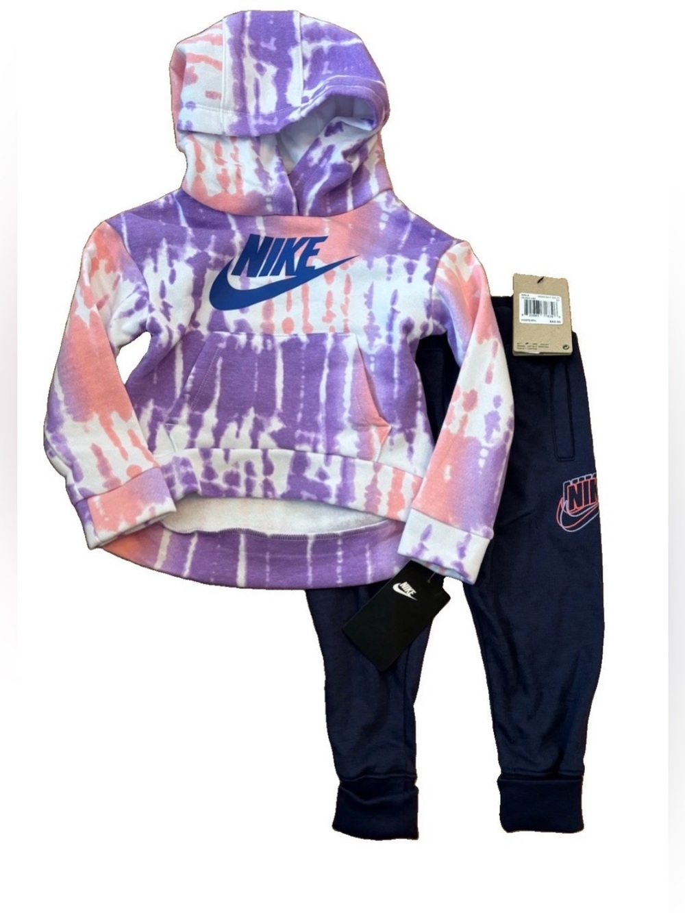 Nike Little Girls 2-Piece Hoodie & Joggers Set W/Foldover Cuffs- 3T - Reg $82